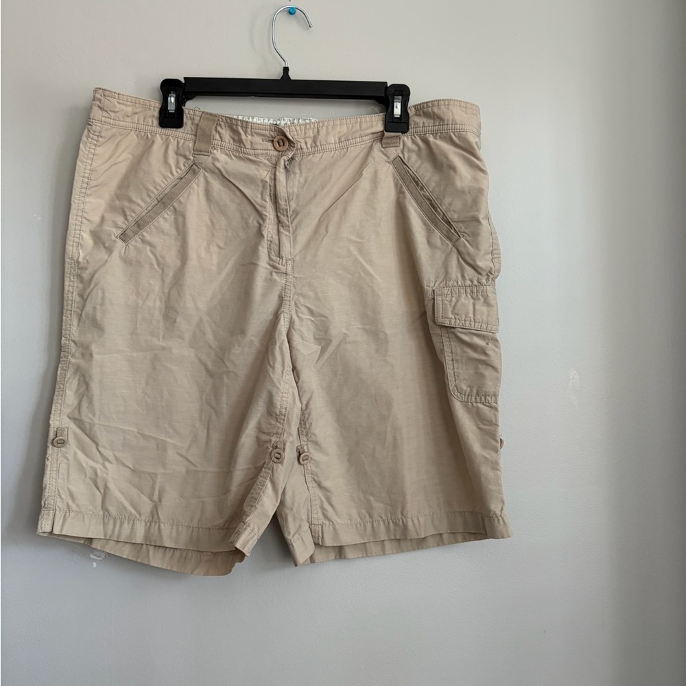 Lands' End Men's Beige Cargo Shorts